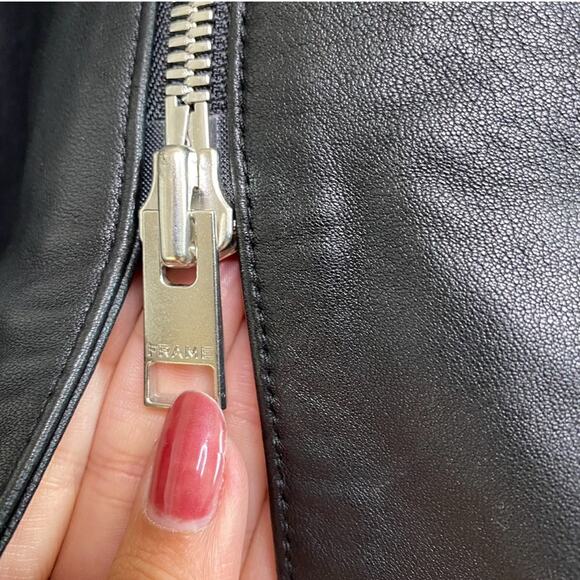 FRAME 100% Lamb Leather Trench Coat Black XS $2800 NWT - Picture 8 of 9